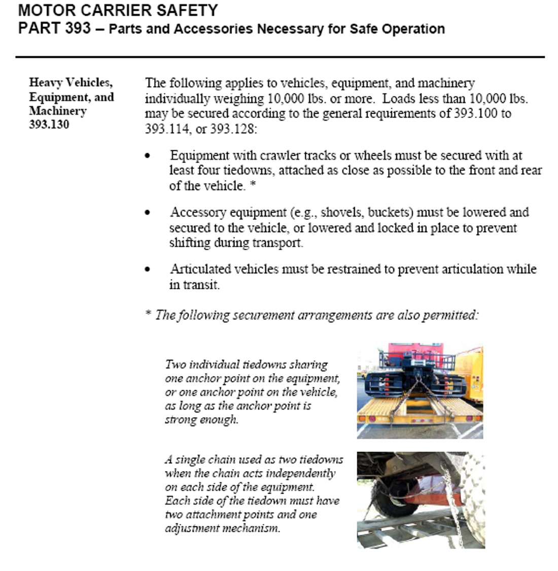 FMCSA cargo securement laws. Page 4